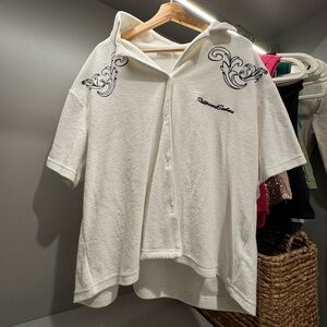 Sisters and seekers oversized towel button up